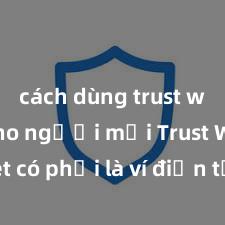 cách dùng trust wallet cho người mới Trust Wallet có phải là ví điện tử uy tín tại Việt Nam không?